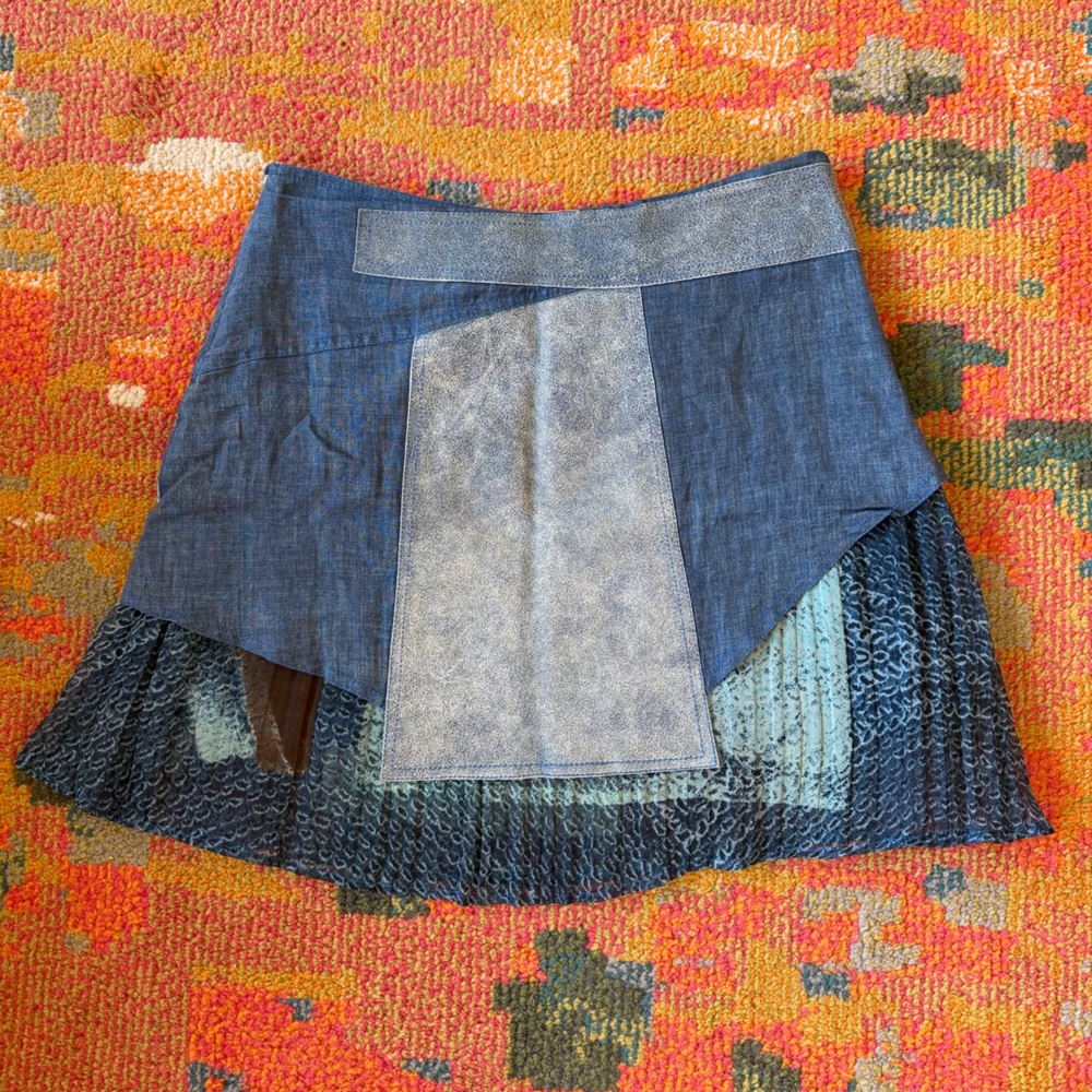 Size 11 - Patchwork Denim Skirt - image 2